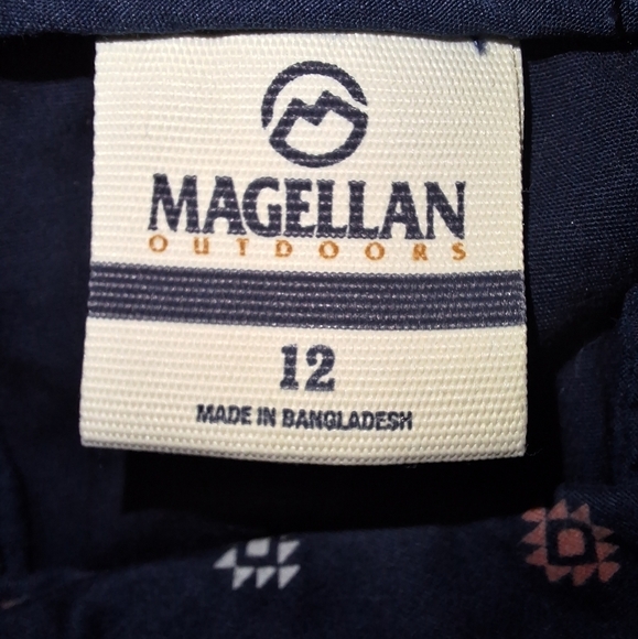A pair of Magellan ladies shorts in a size 12. It features a geometric pattern. - Picture 3 of 5